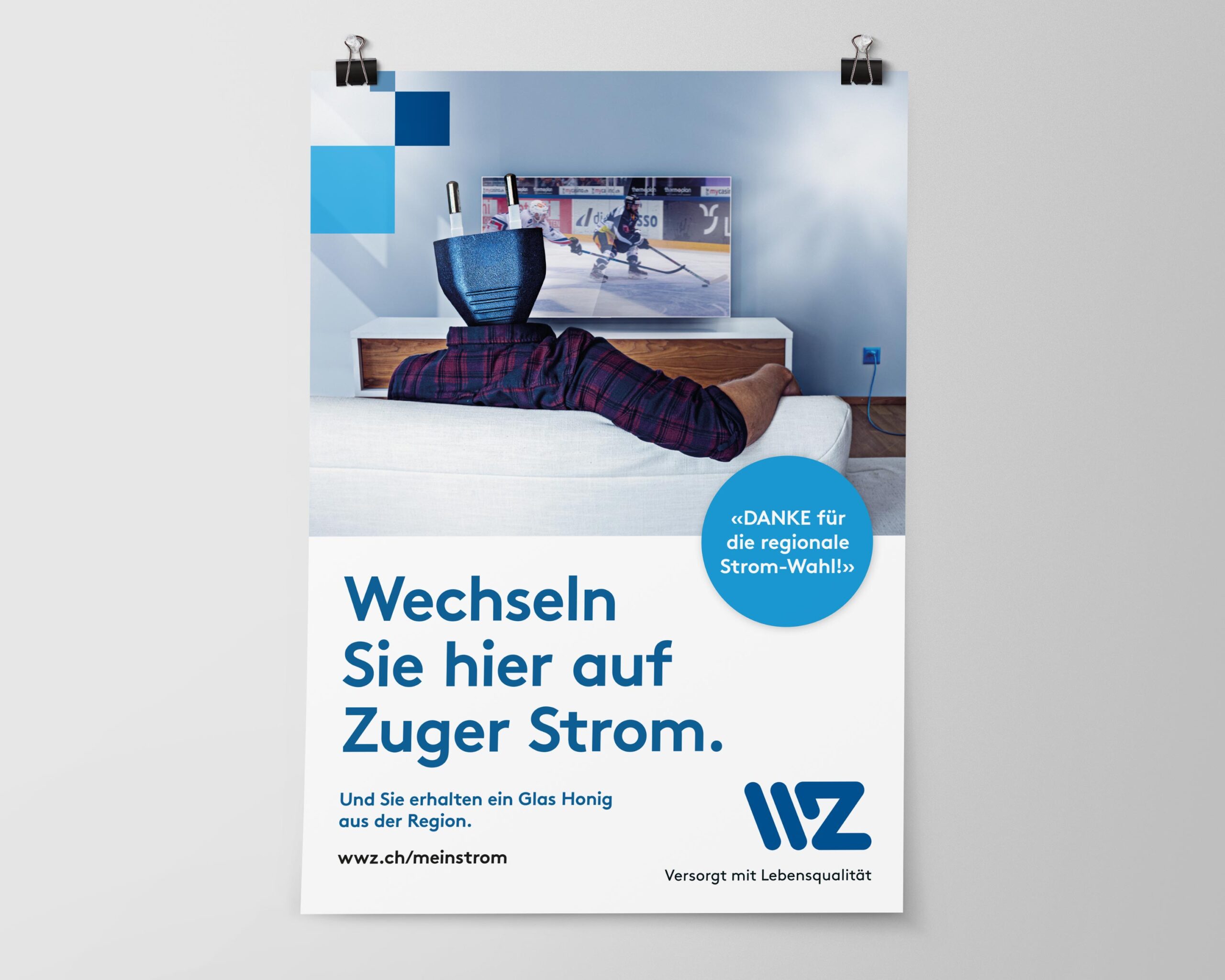 WWZ Zugerstrom – Buswerbung